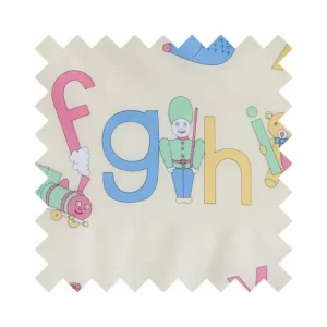 Clearance Palava ABC Pastel Print Fabric - Cotton