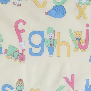 Clearance Palava ABC Pastel Print Fabric - Cotton