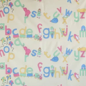Clearance Palava ABC Pastel Print Fabric - Cotton