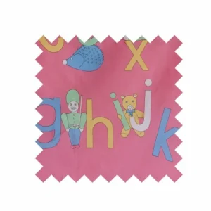 New Palava ABC Pink Pastel Print Fabric - Cotton