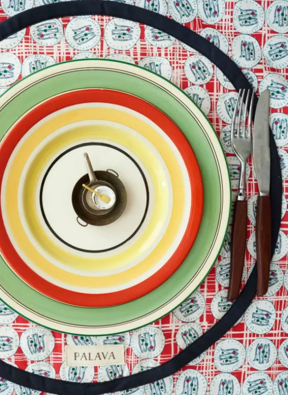 Discount Palava Aga Cover / Placemat - Red Sardines