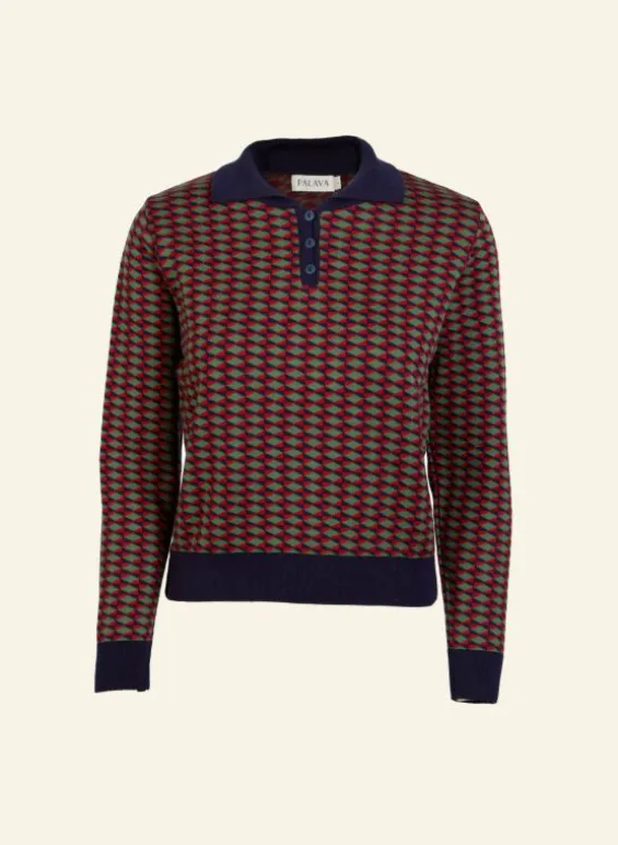 Shop Palava Aila - Navy Harman Knitted Top