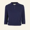 Fashion Palava Aila Knitted Cotton Top - Navy