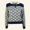 Store Palava Aila Knitted Top - Navy Jacquard Eagle