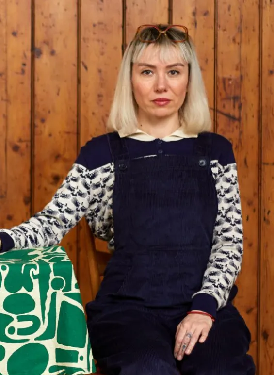 Store Palava Aila Knitted Top - Navy Jacquard Eagle