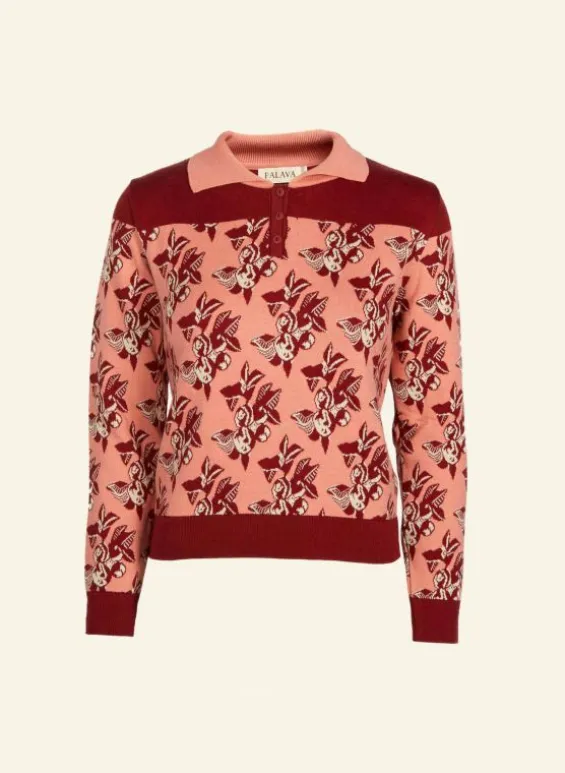 Outlet Palava Aila Knitted Top - Pink Sloes