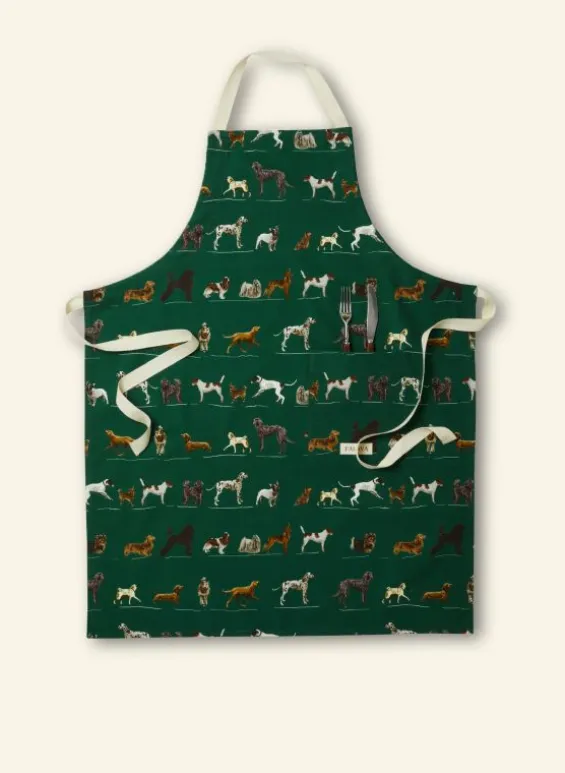 Cheap Palava Apron - Green Porcelain Dogs