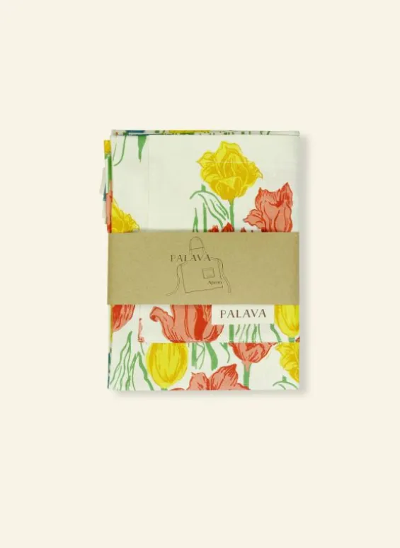 Cheap Palava Apron - Ivory Tulips