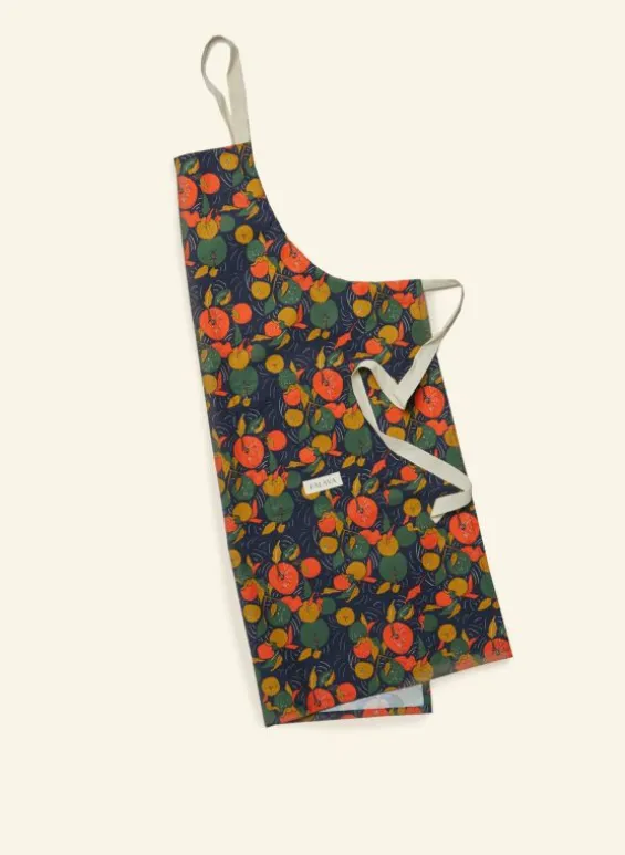 Shop Palava Apron - Navy Apple Orchard
