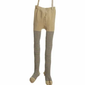Best Palava Baby Tights - Mustard / Grey Stripe