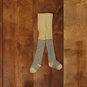 Best Palava Baby Tights - Mustard / Grey Stripe