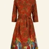 Clearance Palava Beatrice - Rust Winter Berries Dress