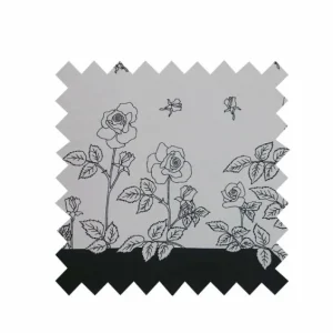 Cheap Palava Black and White Roses Fabric - Cotton Twill