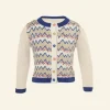 Shop Palava Children's Cardigan - Cream Zig Zag