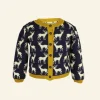 Store Palava Children's Cardigan - Navy Reindeer