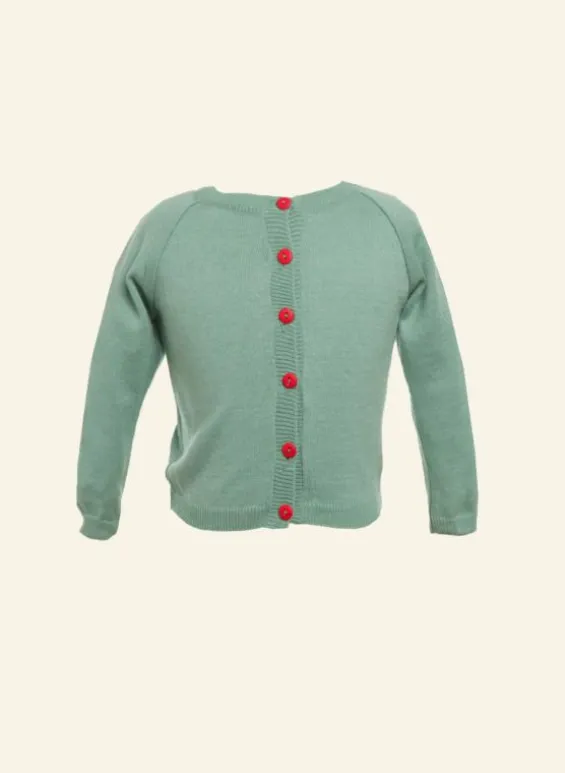 Discount Palava Children's Classic Cardigan - Sage