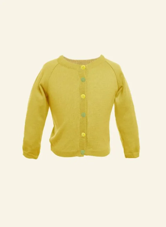 Cheap Palava Children's Classic Cardigan - Mustard Yellow