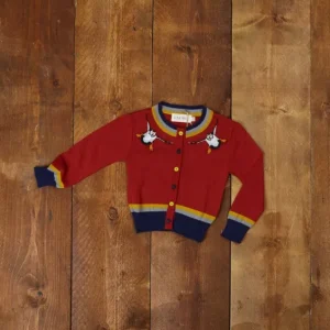 Online Palava Children's Classic Cardigan - Rust Puffin