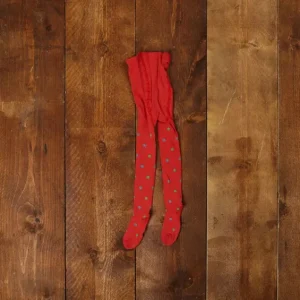 Store Palava Children's Tights  - Coral Polka Dot