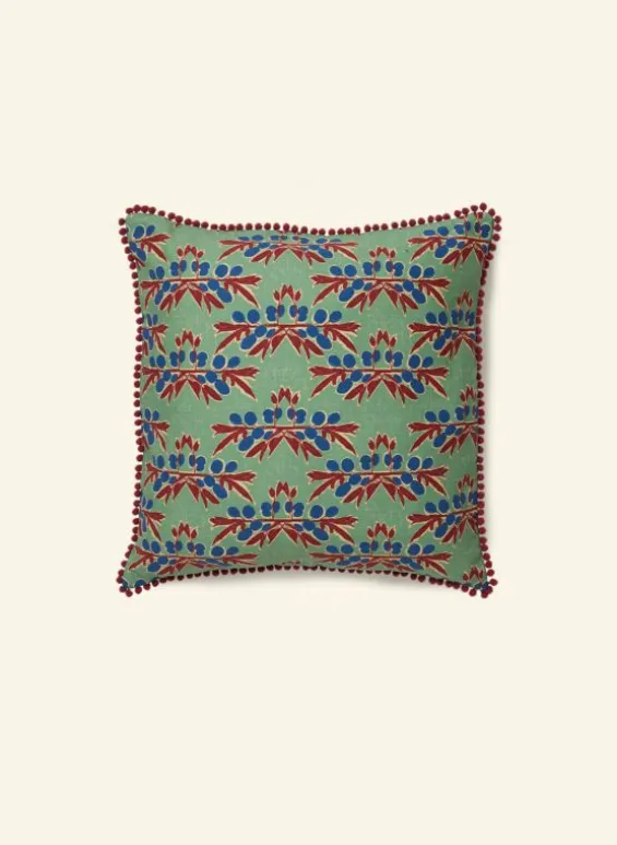 Store Palava Cushion Cover  - Green Nouveau Plum