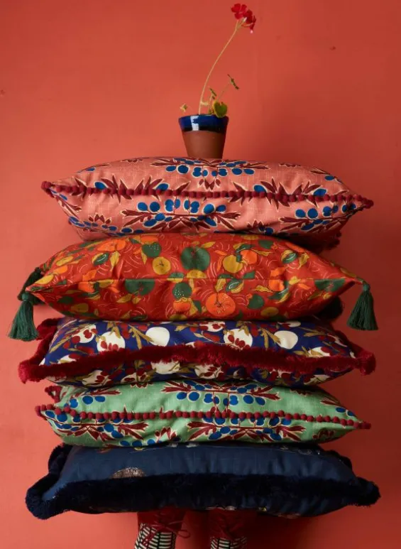 Online Palava Cushion Cover - Navy Allotment