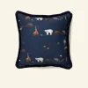 Flash Sale Palava Cushion Cover - Navy Endangered Animals