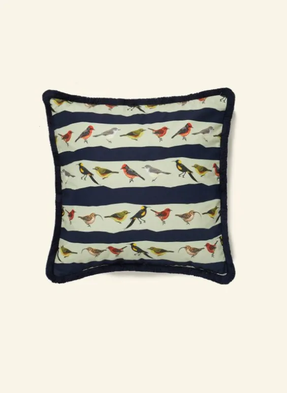 Store Palava Cushion Cover - Navy Lost Birds