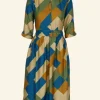 Cheap Palava Cynthia Dress - Green Bauhaus