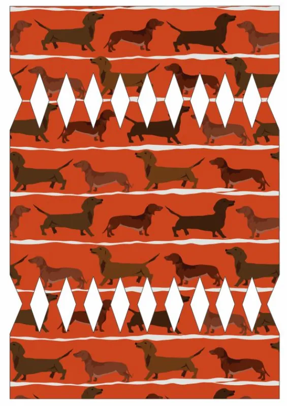 New Palava DIY Christmas Cracker - Rust Sausage Dogs Template