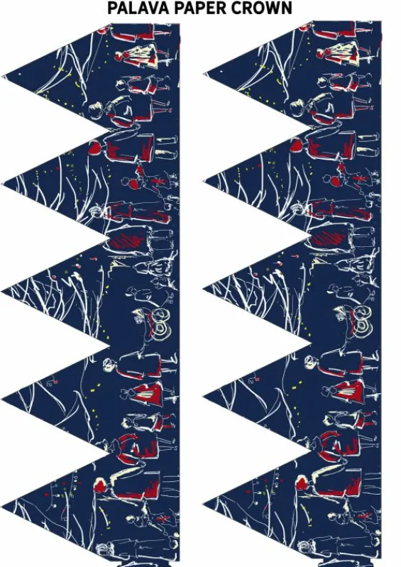 Store Palava DIY Christmas Crown - Navy Reindeer Sleigh