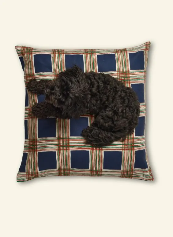 Cheap Palava Dog Bed - Navy Checks