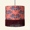 Cheap Palava Drum Fringe Lampshade - Pink Nouveau Plum