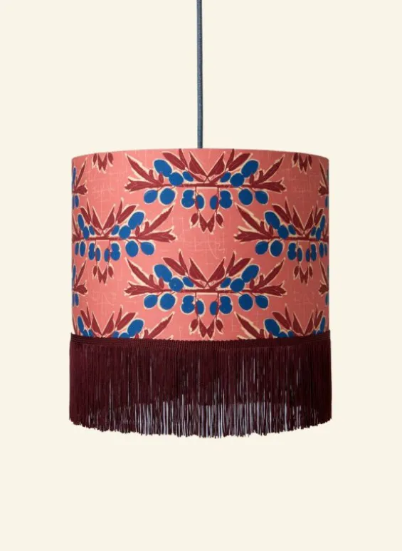 Cheap Palava Drum Fringe Lampshade - Pink Nouveau Plum