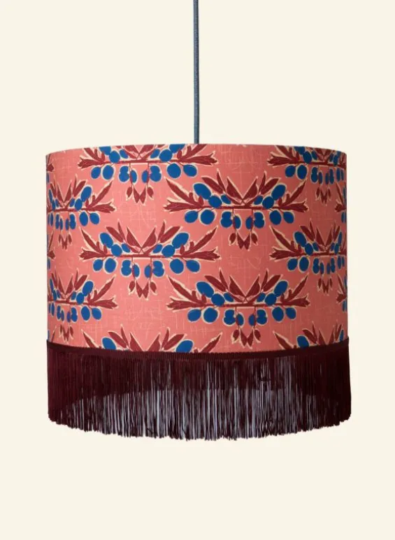 Cheap Palava Drum Fringe Lampshade - Pink Nouveau Plum