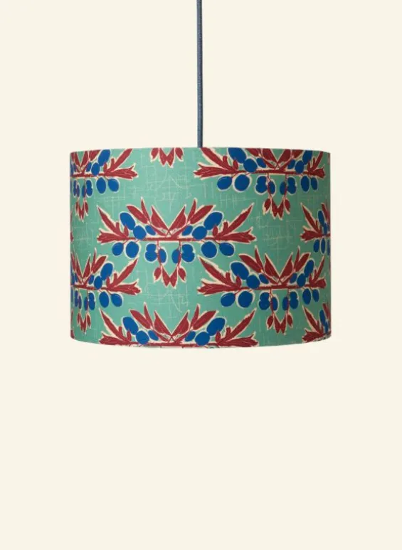 Best Palava Drum Lampshade - Green Nouveau Plum