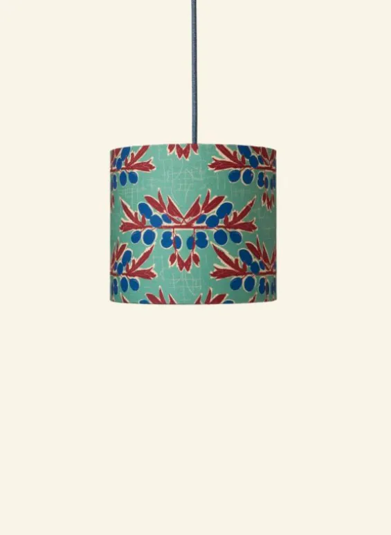 Best Palava Drum Lampshade - Green Nouveau Plum
