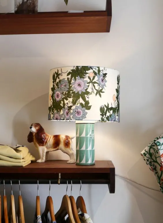 Store Palava Drum Lampshade - Ivory Passionflower