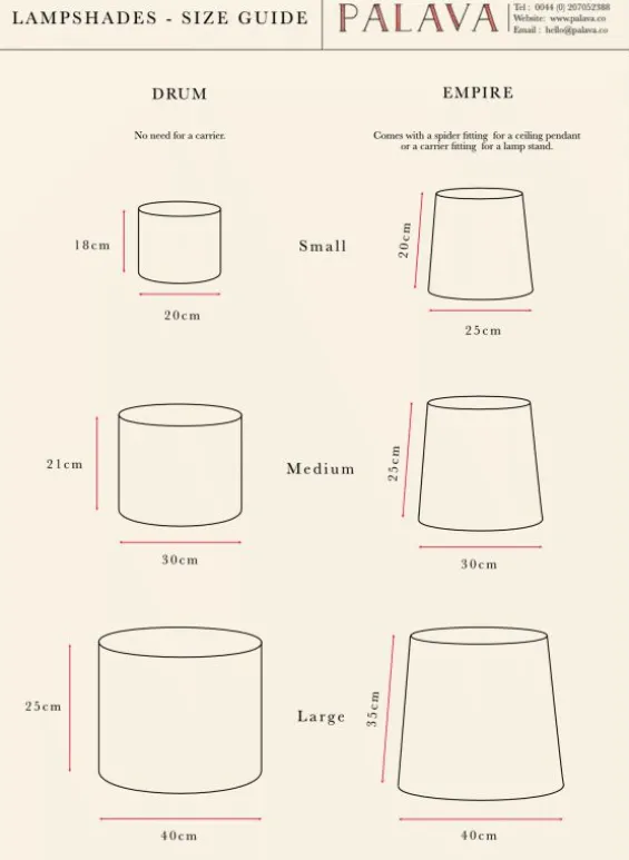 Store Palava Drum Lampshade - Ivory Passionflower