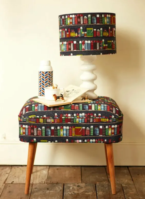 Fashion Palava Drum Lampshade - Navy Thermos Flasks