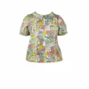 Cheap Palava Edna Girl's Blouse - Cream Flower Garden