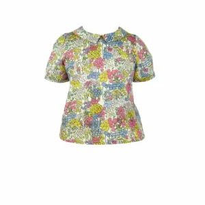 Cheap Palava Edna Girl's Blouse - Cream Flower Garden