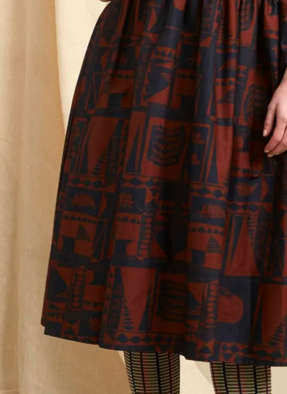Discount Palava Elsie Dress - Navy/Red Greenhouse