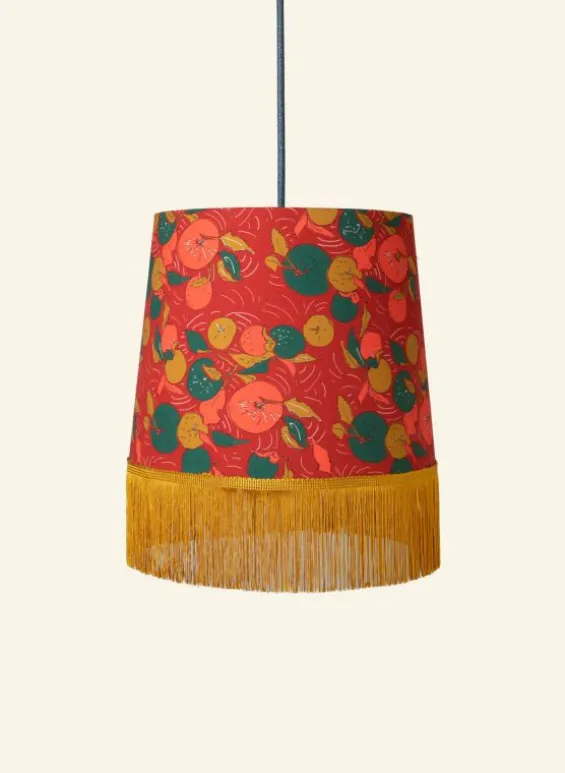 Fashion Palava Empire Fringe Lampshade - Red Apple Orchard