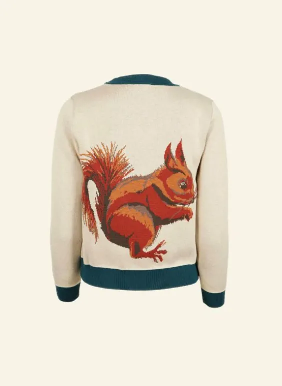 Store Palava Esther Long Knitted Jumper - Cream Squirrel