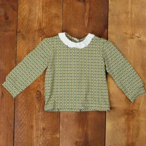 Best Palava Ethel Girl's Blouse - Green Check