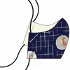 New Palava Face Mask - Navy Circus Parade | Cotton/Linen blend