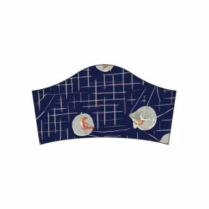 New Palava Face Mask - Navy Circus Parade | Cotton/Linen blend