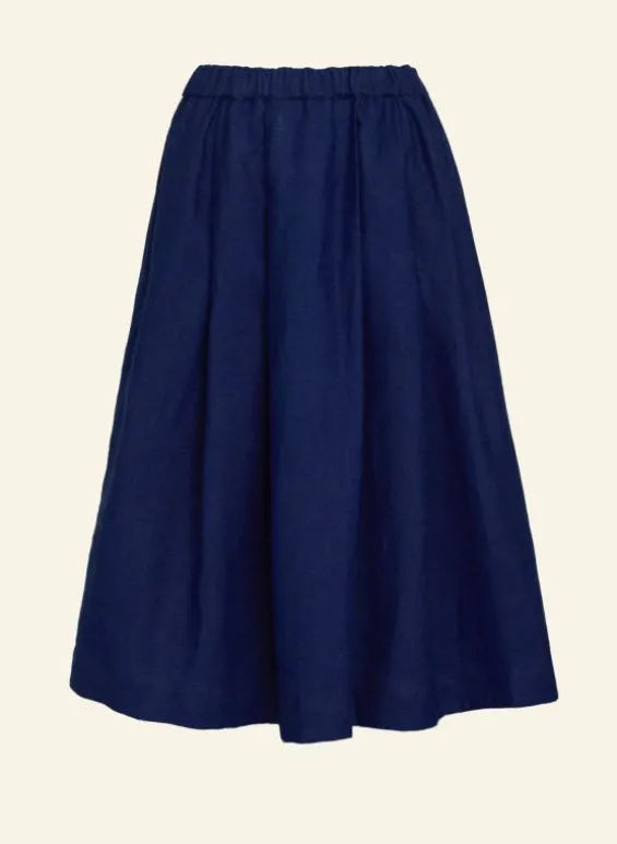 Hot Palava Florence Skirt - Navy Linen