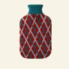 Sale Palava Hot Water Bottle Cover - Teal Lattice