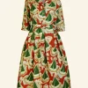 Hot Palava Ida - Burgundy Sailing Boats Dress